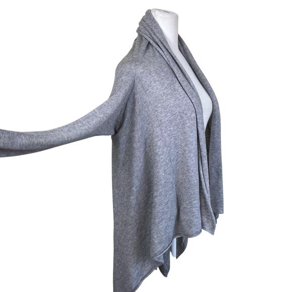 Anthropologie Guinevere Sz S Drapey Open Front Waterfall Cardigan Ruched Cinched - Picture 4 of 16